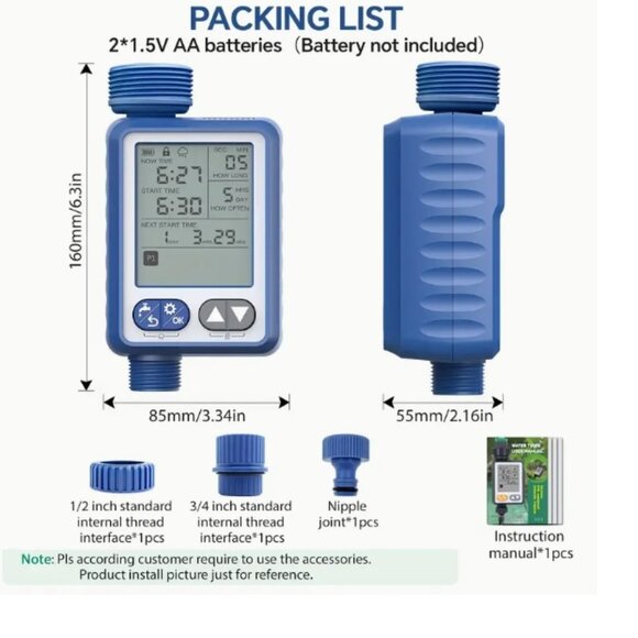 Sprinkler Timer for Garden Hose, 10 Programmable Water Timer with with Auto Rain - Picture 2 of 13
